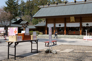 櫻木神社 拝殿と厄玉